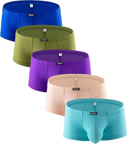 Stretch Bulge Boxer Briefs Pouch Shorts • 5-pack