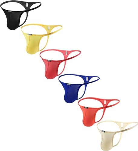 Stretch G-string Low Rise Y-back Thong • 6-pack