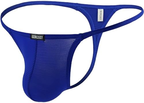 Stretch G-string Low Rise Y-back Thong • Blue • 6-pack