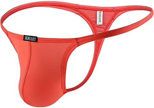 Stretch G-string Low Rise Y-back Thong • Orange • 6-pack