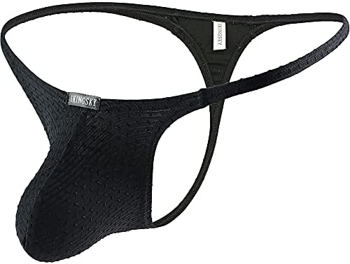 Stretch Pouch G-string Low Rise Bulge • Black • 3-pack