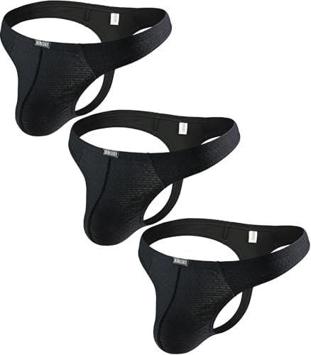 Stretch Thong Low Rise T-back • Black • 3-pack