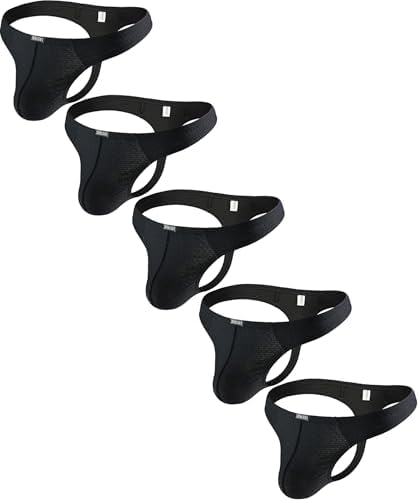 Stretch Thong Low Rise T-back • Black • 5-pack
