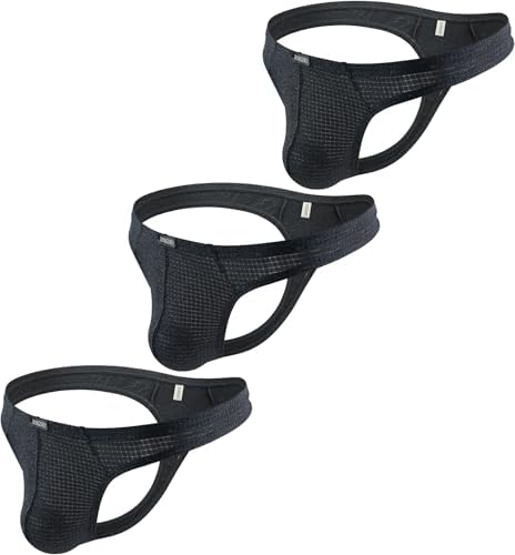 Stretch Thong Soft T-back Under • Black • 3-pack