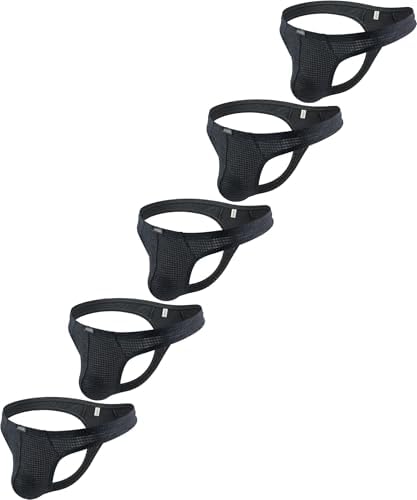 Stretch Thong Soft T-back Under • Black • 5-pack
