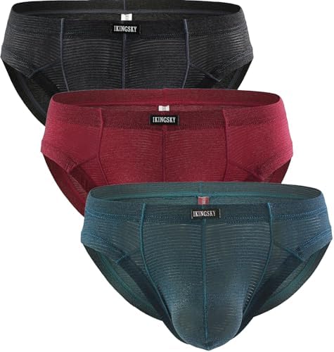 Striped Bulge Briefs Stretch Pouch • 3-pack