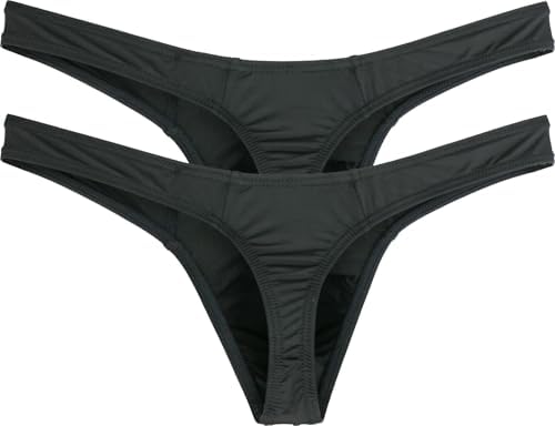 Thong Low Rise T-Back Under • Black • 2-pack