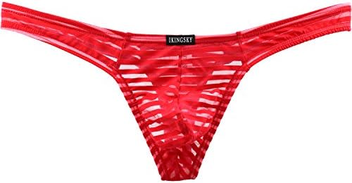 Transprant Thong Low Rise See • Red • 6-pack
